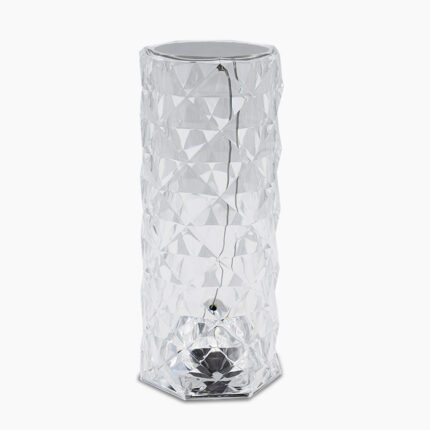 Stolna LED lampa. kristalna. uslikana frontalno